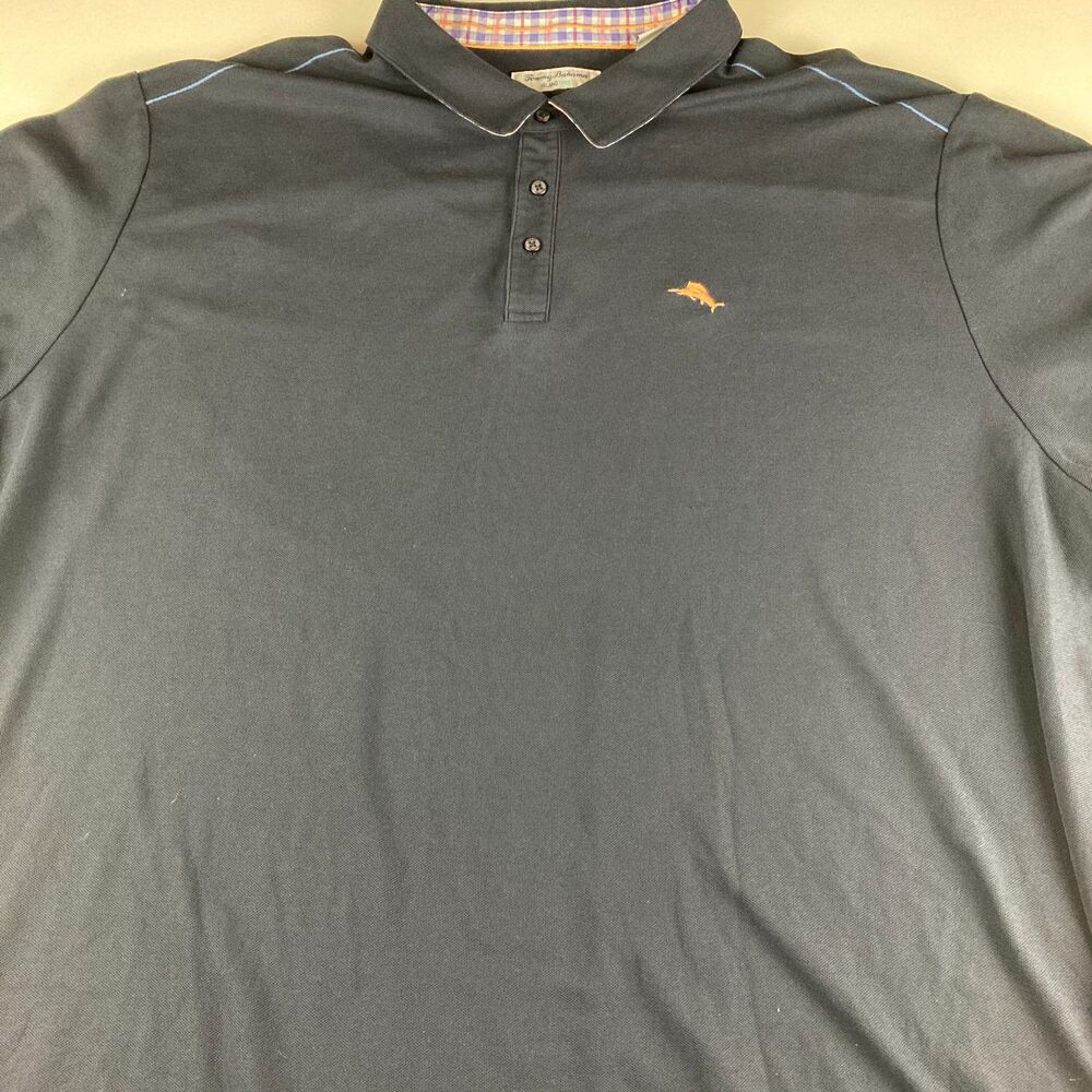 Tommy Bahama IslandZone Polo Mens 4XLB Gray Supima Cotton Big Tall